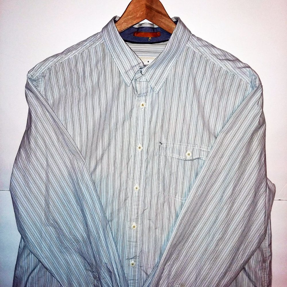 Tommy Bahama Denim Striped Dress Shirt Sz L